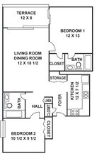 Suite 2C 717 floor plan